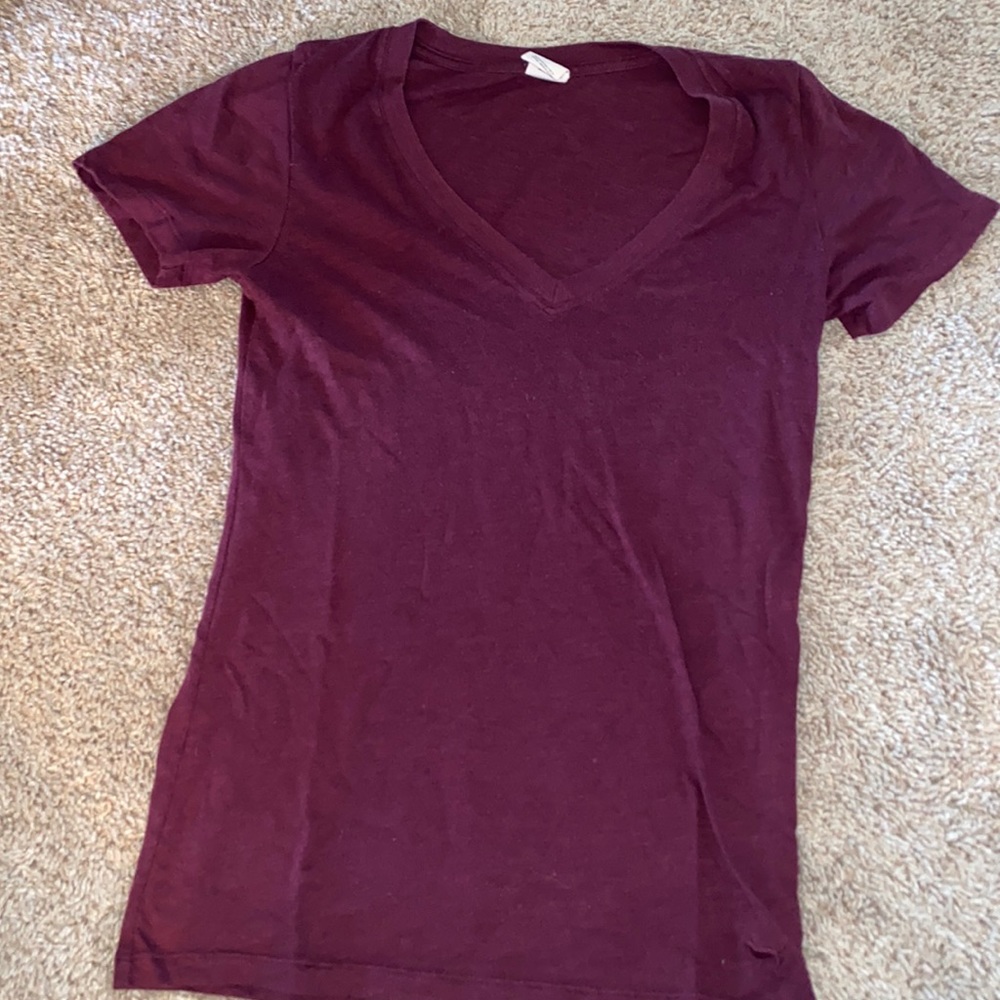 PINK maroon v-neck